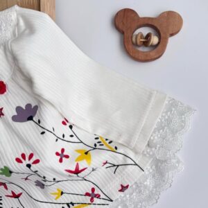 سارافون و شلوار گلهای بهاری دانتل دوزی