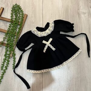 پیراهن موسلین مشکی مجلسی