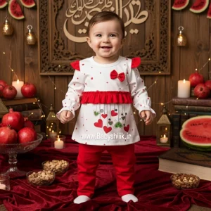 سه تکه بلوز و شلوار و هد دخترانه مجلسی