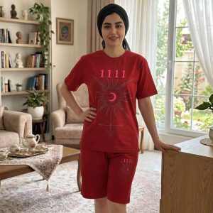 تیشرت و شلوارک نخ پنبه بزرگسال