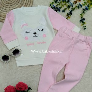بلوز و شلوارک بیسکوییتی صورتی